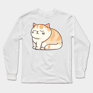 cute chubby cat Long Sleeve T-Shirt